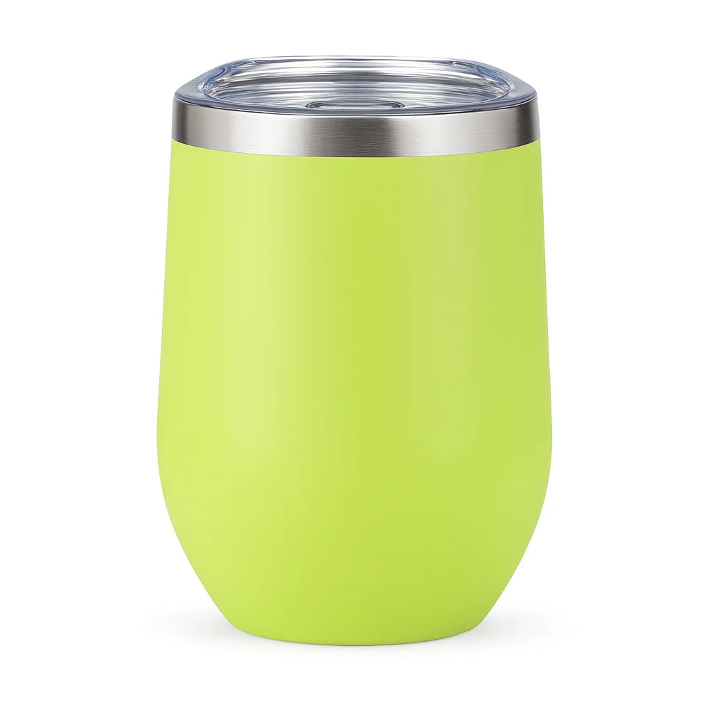 Copo Térmico Com Tampa Transparente 360mL Aço Inox Gelada ou Quente