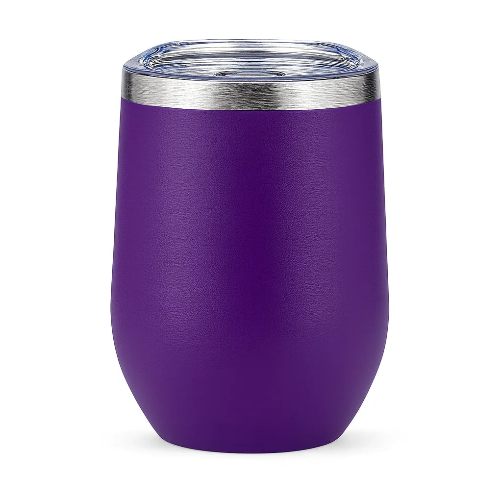 Copo Térmico Com Tampa Transparente 360mL Aço Inox Gelada ou Quente