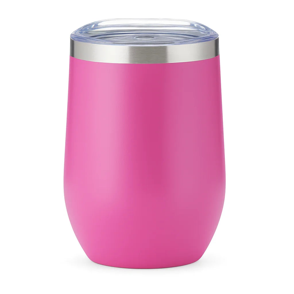 Copo Térmico Com Tampa Transparente 360mL Aço Inox Gelada ou Quente