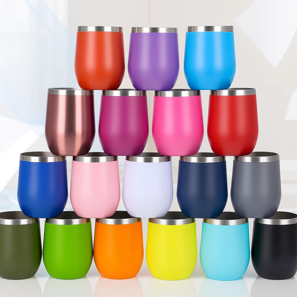 Copo Térmico Com Tampa Transparente 360mL Aço Inox Gelada ou Quente