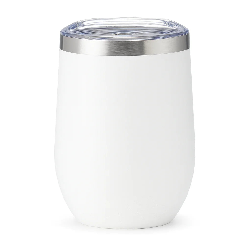 Copo Térmico Com Tampa Transparente 360mL Aço Inox Gelada ou Quente
