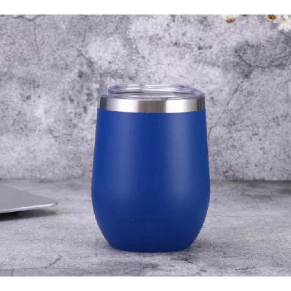 Copo Térmico Com Tampa Transparente 360mL Aço Inox Gelada ou Quente